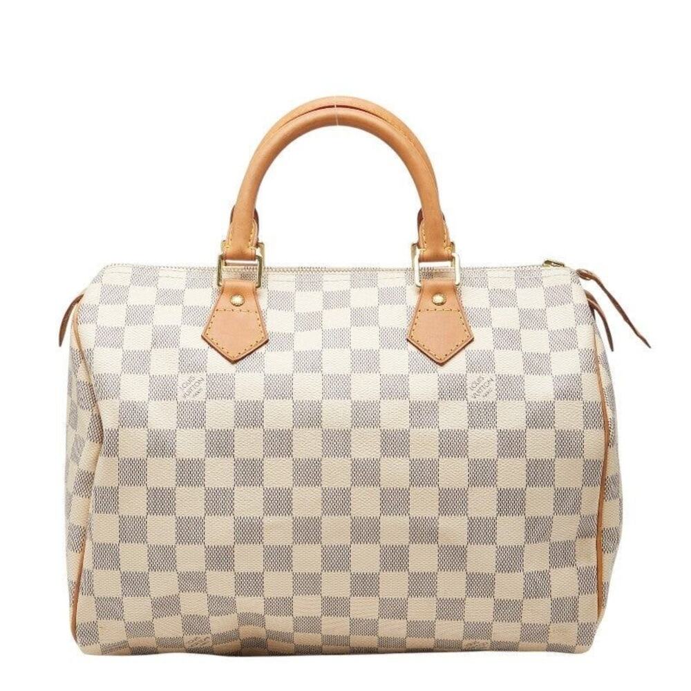 Louis Vuitton Damier Azur Speedy 30 Handbag White